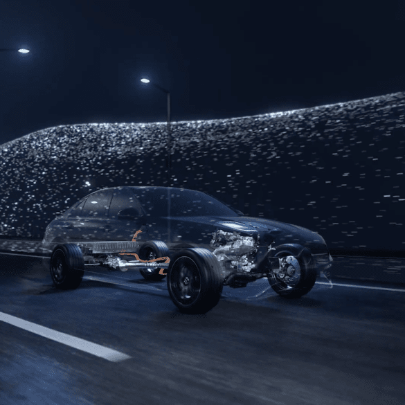 Animation eines Mercedes M254 Hybrid